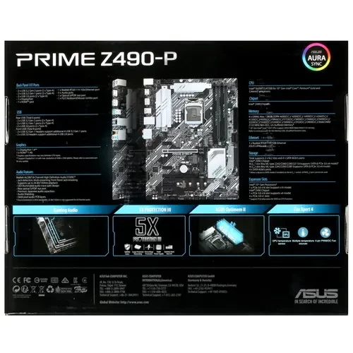 Материнская плата ASUS PRIME Z490-P