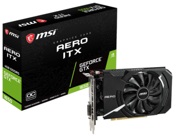 Видеокарта MSI (GTX 1650 AERO ITX 4G OC) GeForce GTX 1650 1740 MHz PCI-E 3.0 4096 MB 8000 MHz 128 bit DVI HDMI HDCP AERO