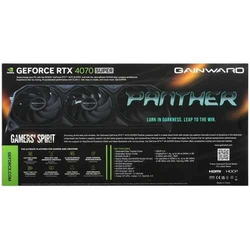 Видеокарта GAINWARD (NED407ST19K9-1043Z) RTX 4070 SUPER 12GB PANTHER OC
