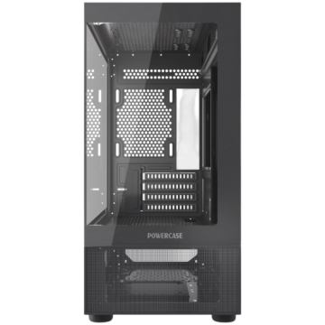 Компьютерный корпус Powercase Vision Micro M2 TG Black (CVMBM2-L0)