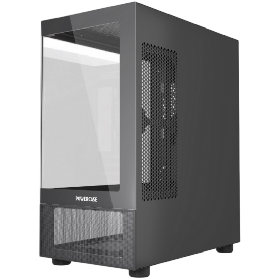 Компьютерный корпус Powercase Vision Micro M2 TG Black (CVMBM2-L0)