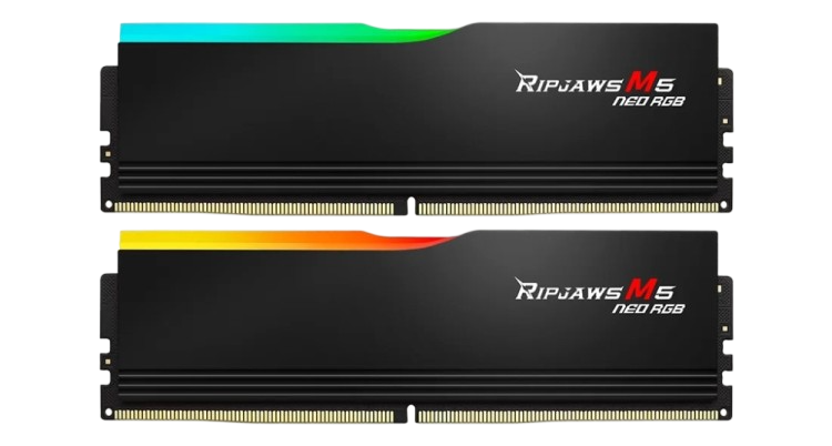 Оперативная память 64 Gb 6000 MHz G.Skill RIPJAWS M5 NEO RGB Black (F5-6000J3040G32GX2-RM5NRK)