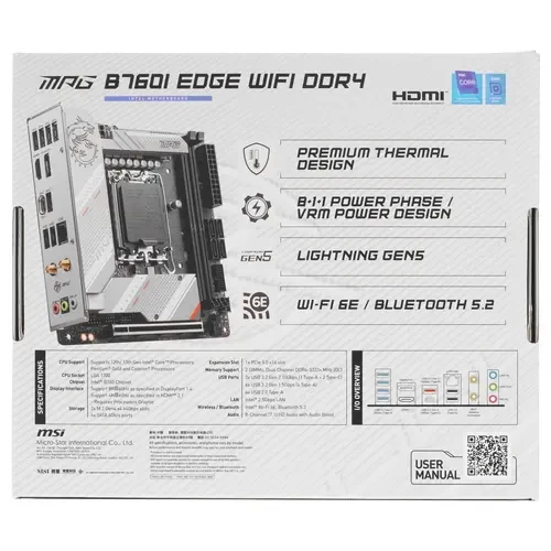 Материнская плата MSI MPG B760I EDGE WIFI DDR4