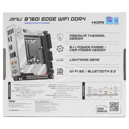 Материнская плата MSI MPG B760I EDGE WIFI DDR4