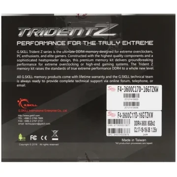 Оперативная память 16 Gb 3600 MHz G.Skill TRIDENT Z (F4-3600C17D-16GTZKW)