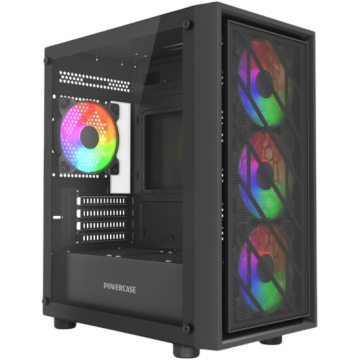 Компьютерный корпус Powercase Mistral Micro EM16 FRGB Black (CMMEM16B-L4)