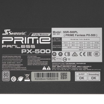 Блок питания SeaSonic 450W PRIME FANLESS PX-450 SSR-450PL