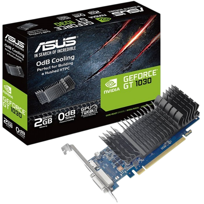 Видеокарта ASUS (GT1030-SL-2G-BRK) GeForce GT 1030 2GB Silent BRK