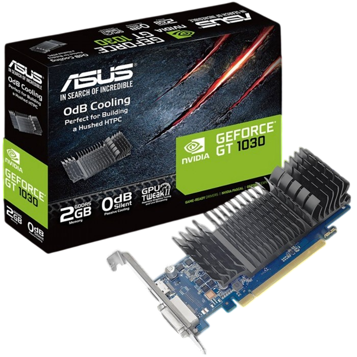 Видеокарта ASUS (GT1030-SL-2G-BRK) GeForce GT 1030 2GB Silent BRK