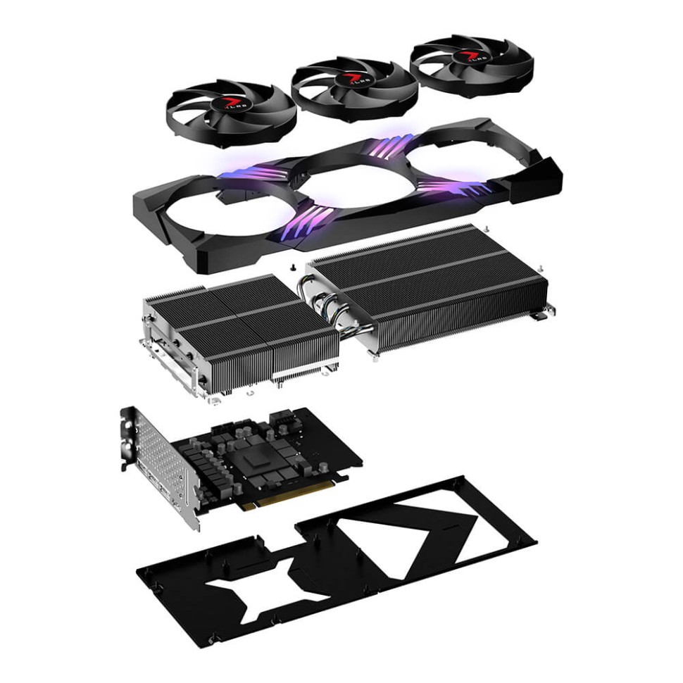 Видеокарта PNY (VCG4070T12TFXXPB1-O) GeForce RTX 4070 Ti 12GB XLR8 GAMING VERTO EPIC-X RGB Overclocked 3FAN DLSS 3