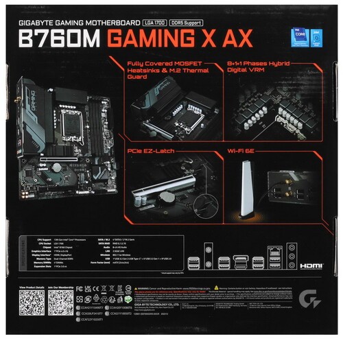Материнская плата Gigabyte B760M GAMING X AX