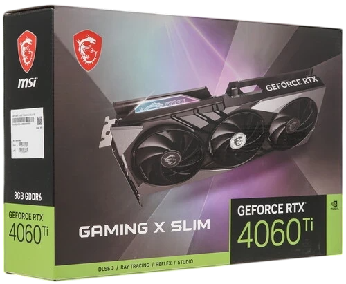 Видеокарта MSI (RTX 4060 Ti GAMING SLIM 8GB) GeForce RTX 4060 TI 8GB GAMING SLIM