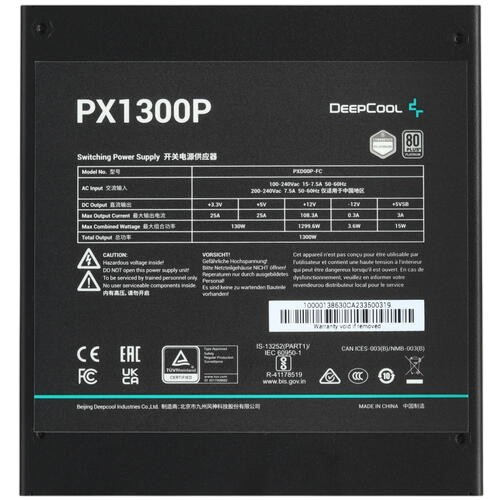 Блок питания Deepcool 1300W PX1300P Black (R-PXD00P-FC0B-EU) 16 Pin (PCIe 5.0 Connector Cable Details)