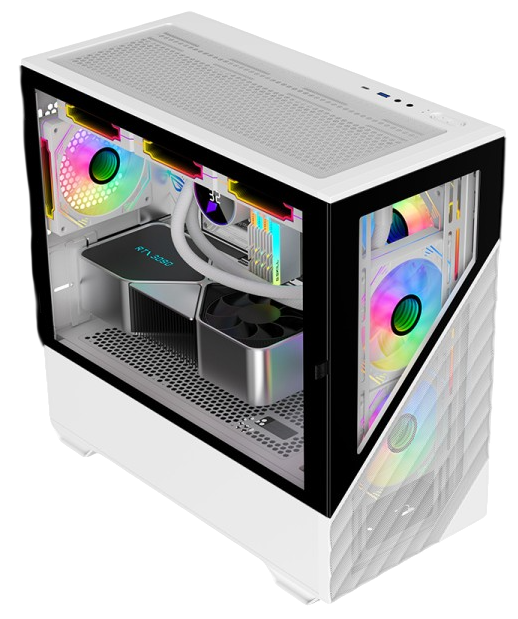 Компьютерный корпус 1STPLAYER DK D7 LED White (D7-WH-3F1-W)