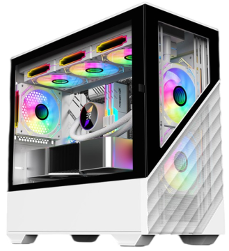 Компьютерный корпус 1STPLAYER DK D7 LED White (D7-WH-3F1-W)
