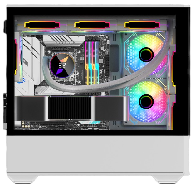 Компьютерный корпус 1STPLAYER DK D7 LED White (D7-WH-3F1-W)