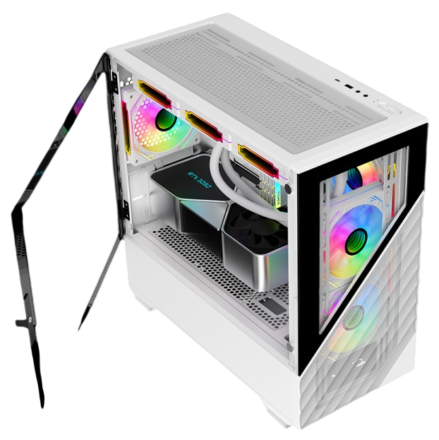 Компьютерный корпус 1STPLAYER DK D7 LED White (D7-WH-3F1-W)