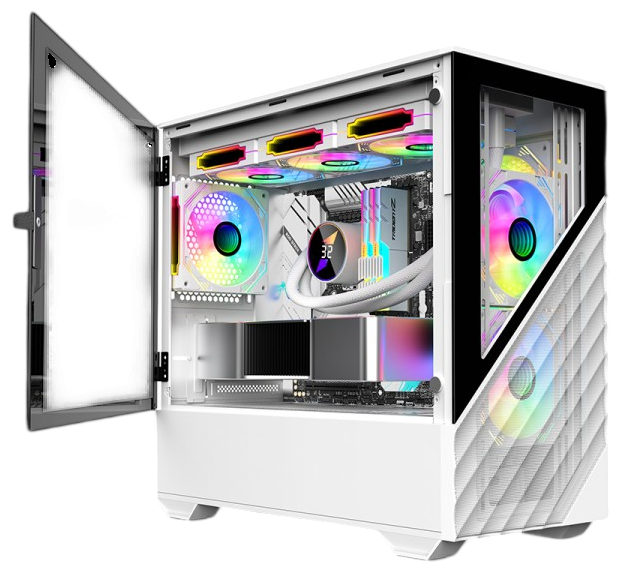 Компьютерный корпус 1STPLAYER DK D7 LED White (D7-WH-3F1-W)