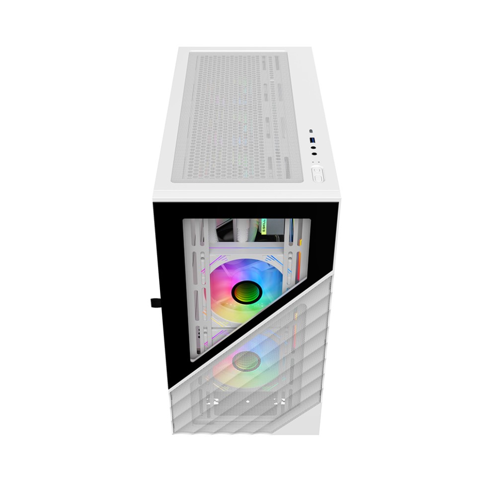 Компьютерный корпус 1STPLAYER DK D7 LED White (D7-WH-3F1-W)