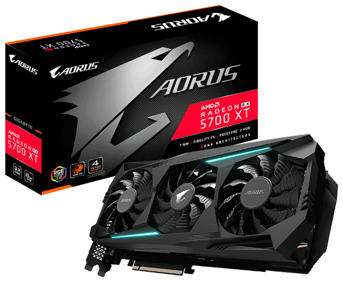 Видеокарта GIGABYTE (GV-R57XTAORUS-8GD) Radeon RX 5700 XT 8GB AORUS