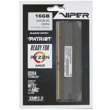 Оперативная память 16 Gb 3200 MHz PATRIOT VIPER 4 BLACKOUT (PVB416G320C6K)