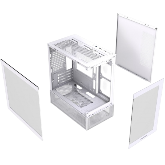 Компьютерный корпус Powercase Vision Micro M2 TG White (CVMWM2-L0)