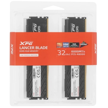 Оперативная память 64 Gb 6000 MHz ADATA XPG LANCER Blade RGB (AX5U6000C3032G-DTLABRBK)