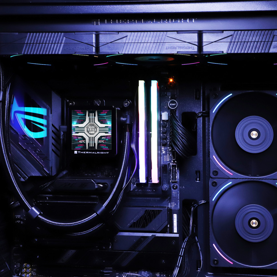 Система жидкостного охлаждения для процессора Thermalright Frozen Vision 360 ARGB Black V2 (TRFV360ABV2)