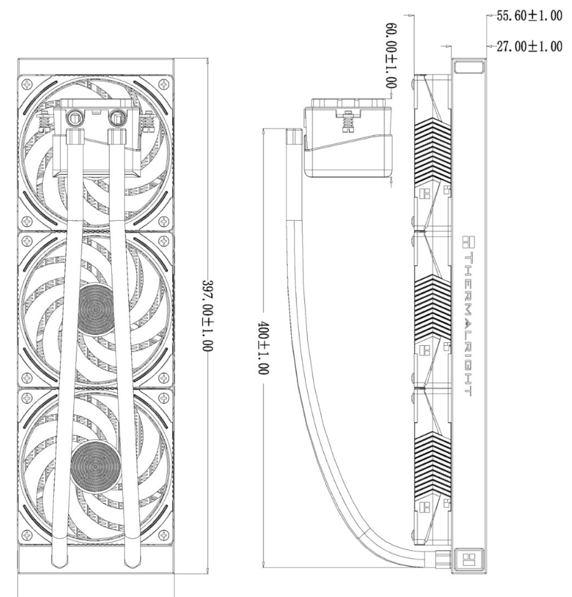 Система жидкостного охлаждения для процессора Thermalright Frozen Vision 360 ARGB Black V2 (TRFV360ABV2)