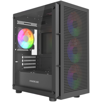 Компьютерный корпус Powercase Mistral Micro EM17 ARGB Black (CMMEM17B-A4)