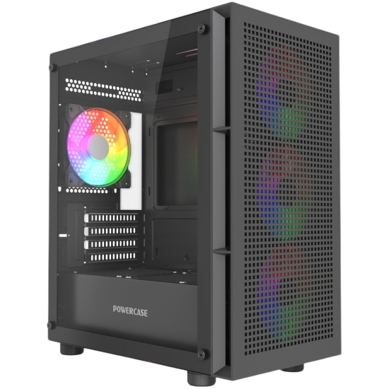 Компьютерный корпус Powercase Mistral Micro EM17 ARGB Black (CMMEM17B-A4)