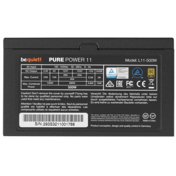Блок питания Be Quiet! 500W PURE POWER 11 BN293