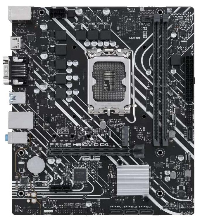 Материнская плата ASUS PRIME H610M-D D4 90MB1A00-M0EAY0