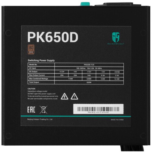 Блок питания Deepcool 650W PK650D R-PK650D-FA0B-EU