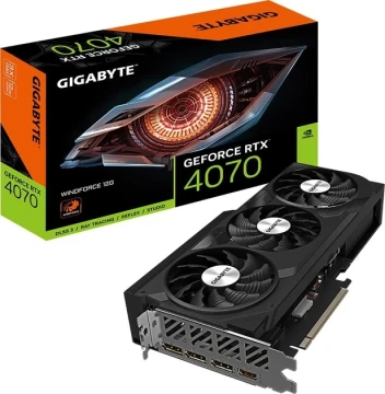 Видеокарта Gigabyte (GV-N4070WF3-12GD) GeForce RTX 4070 12GB WINDFORCE