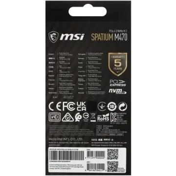 Твердотельный накопитель MSI 2000 Gb SPATIUM M470 S78-440Q470-P83