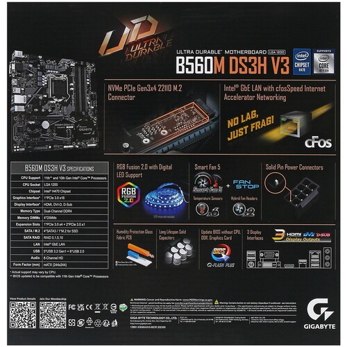 Материнская плата Gigabyte B560M DS3H V3