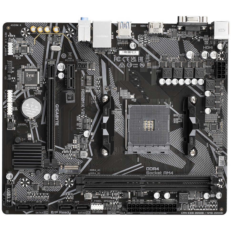 Материнская плата Gigabyte A520M K V2 1.1