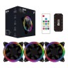 Вентиляторы для корпуса 1STPLAYER FIREBASE G3 (3шт.) 120mm, RGB, 5-pin, 1200rpm, 45.7cfm, 12V, 20dBA