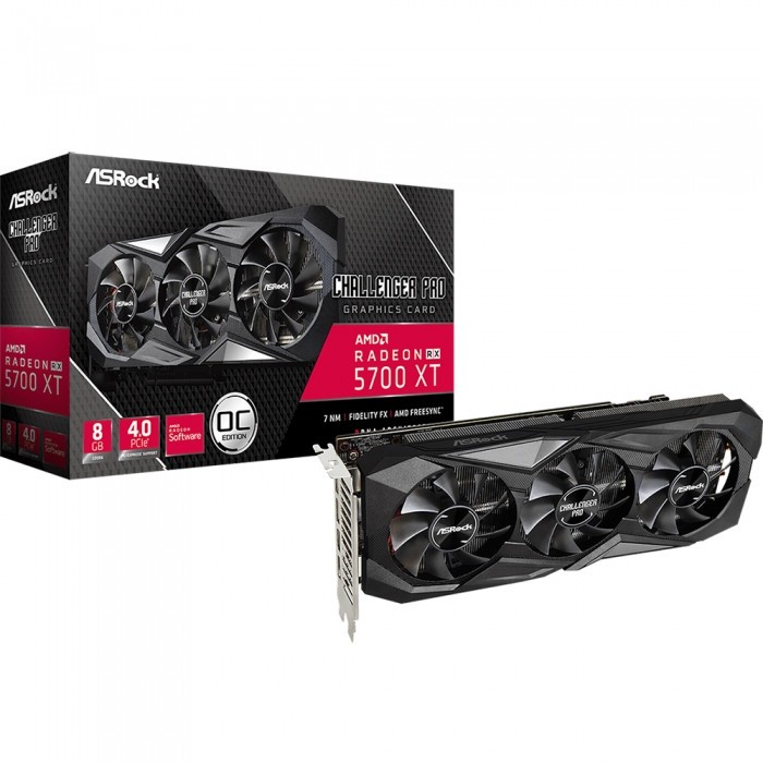 Видеокарта ASRock (RX5700XT CLP 8GO) AMD Radeon RX5700 XT 8GB Challenger Pro OC