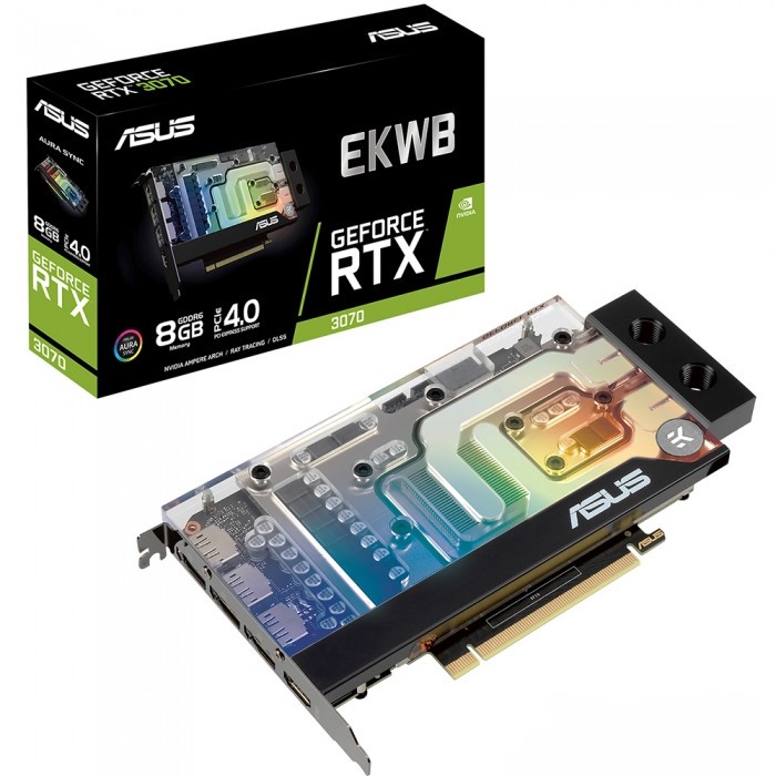 Видеокарта ASUS (RTX3070-8G-EK) GeForce RTX 3070 8GB EKWB