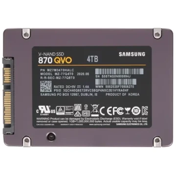 Твердотельный накопитель Samsung 4000 Gb 870 QVO (MZ-77Q4T0BW)