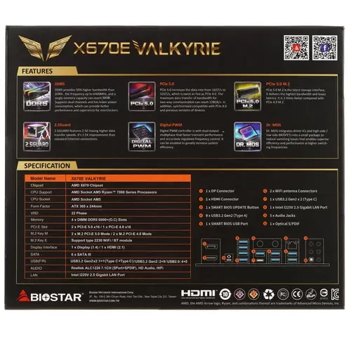 Материнская плата Biostar X670E VALKYRIE WIFI