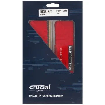Оперативная память 16 Gb 2666 MHz CRUCIAL BALLISTIX Red (BL2K8G26C16U4R)