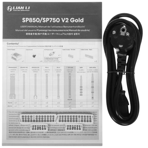 Блок питания Lian Li 750W SP750 V2 White (G9P.SP0750G.W000.RU) 16 Pin (PCIe 5.1 Connector Cable Details)