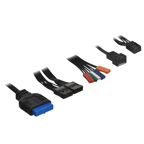 Компьютерный корпус 1STPLAYER FD3 FRGB Black (FD3-BK-4F1)