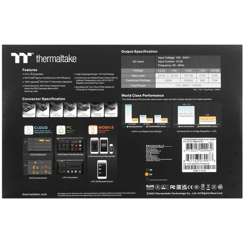 Блок питания Thermaltake 1650W TOUGHPOWER (PS-TPI-1650F3FDTE-1 16) Pin (PCIe 5.0 Connector Cable Details)