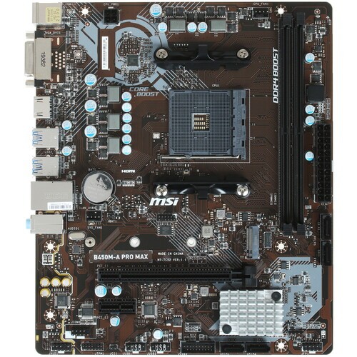 Материнская плата MSI B450M-A PRO MAX