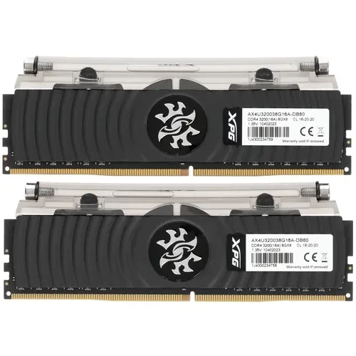 Оперативная память 16 Gb 3200 MHz ADATA GAMMIX D80 Black (AX4U320038G16A-DB80)