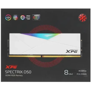 Оперативная память 16 Gb 4133 MHz ADATA XPG SPECTRIX D50 White RGB (AX4U41338G19J-DW50)